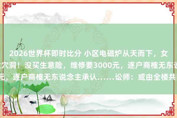2026世界杯即时比分 小区电磁炉从天而下，女子旧年买的新车被砸出大穴洞！没买生意险，维修要3000元，逐户商榷无东说念主承认……讼师：或由全楼共同补偿