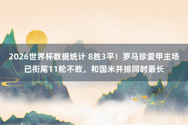 2026世界杯数据统计 8胜3平！罗马珍爱甲主场已衔尾11轮不败，和国米并排同时最长