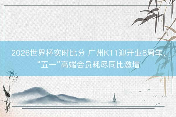 2026世界杯实时比分 广州K11迎开业8周年，“五一”高端会员耗尽同比激增
