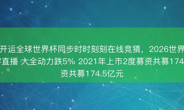 开运全球世界杯同步时时刻刻在线竞猜，2026世界杯文字直播 大全动力跌5% 2021年上市2度募资共募174.5亿元